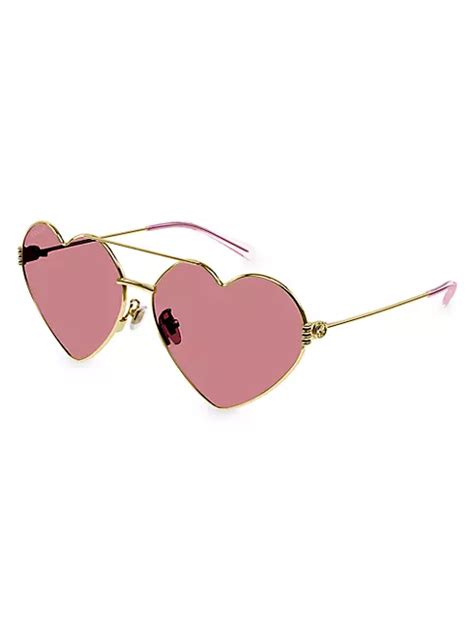 gucci 62mm heart sunglasses|Gucci 61mm round sunglasses.